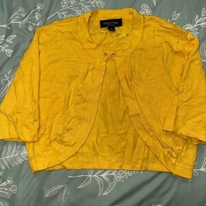 Perceptions Women's Yellow Cardigan